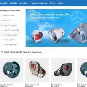 Code website bán quạt công nghiệp chuẩn seo