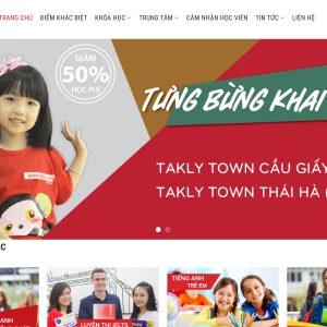 Code website trung tâm tiếng anh chuẩn SEO